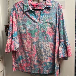 Lilly Pulitzer 3/4 Ruffle Sleeves